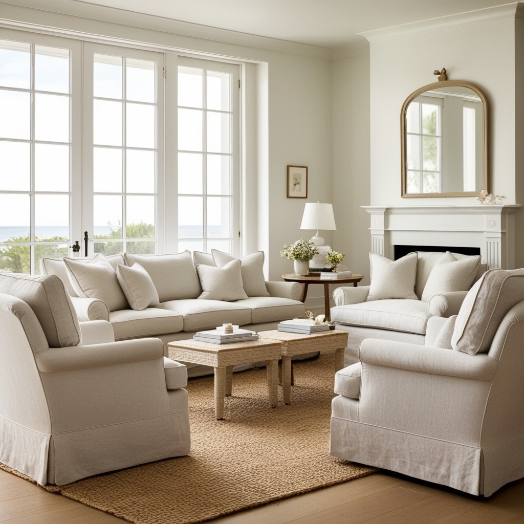 Living Room Interior Design Hamptons Style - Explore Your Perfect Space | Paintit.ai - 4