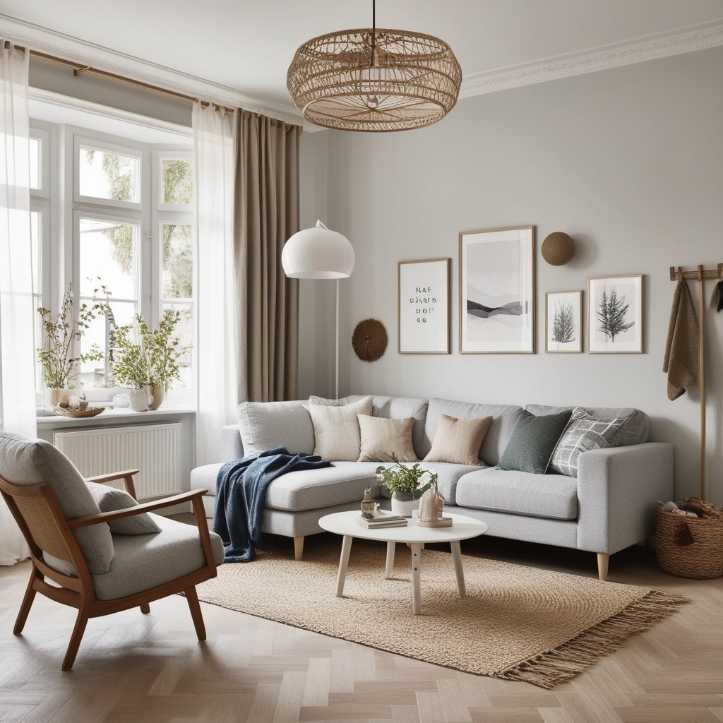 Living Room Nordic Style Interior Design - Explore Fresh Ideas | Paintit.ai - 16