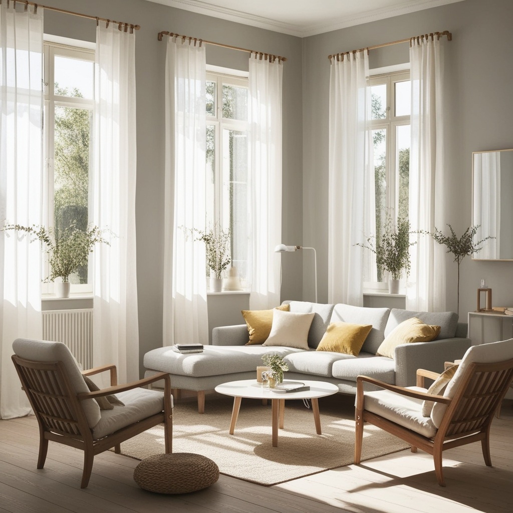 Living Room Nordic Style Interior Design - Explore Fresh Ideas | Paintit.ai - 3