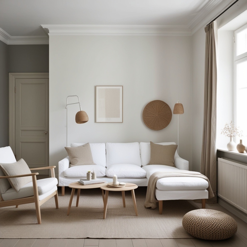 Living Room Nordic Style Interior Design - Explore Fresh Ideas | Paintit.ai - 4