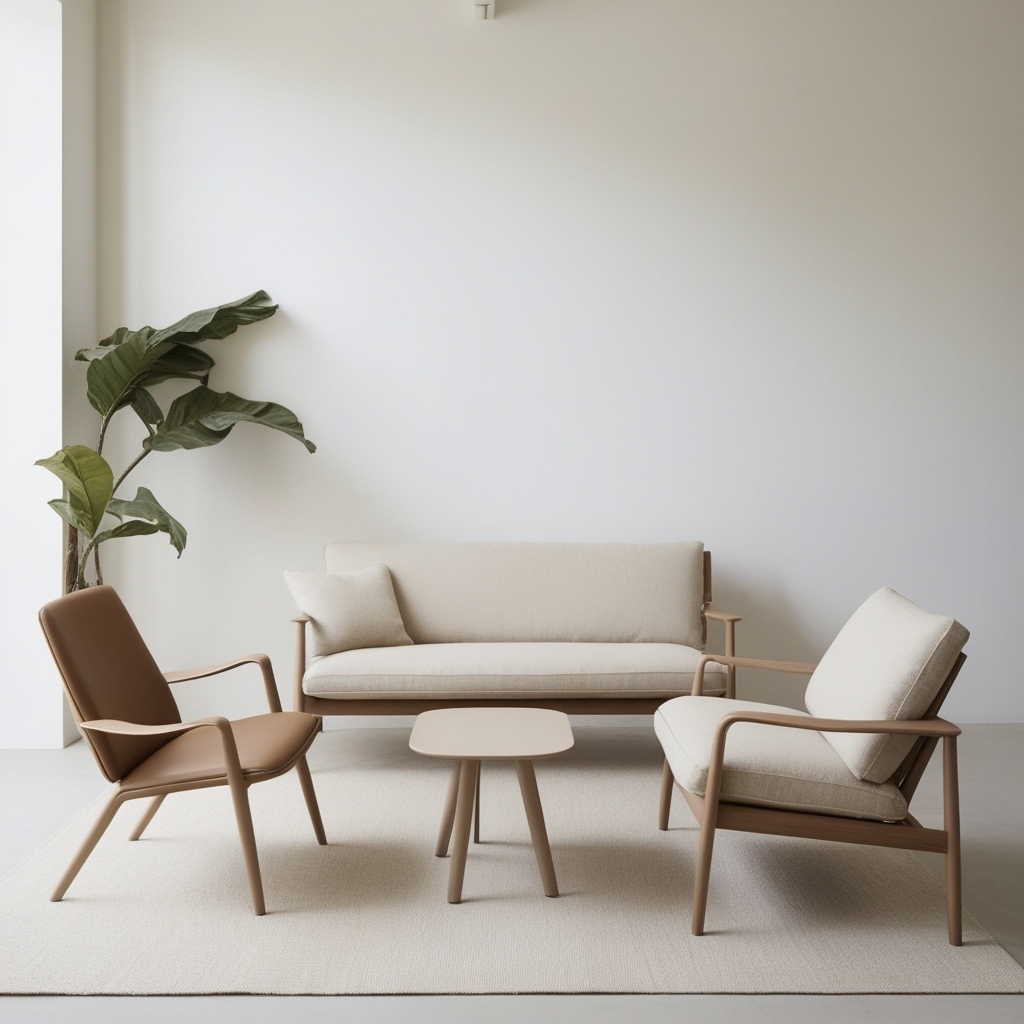 Living Room Nordic Style Interior Design - Explore Fresh Ideas | Paintit.ai - 5