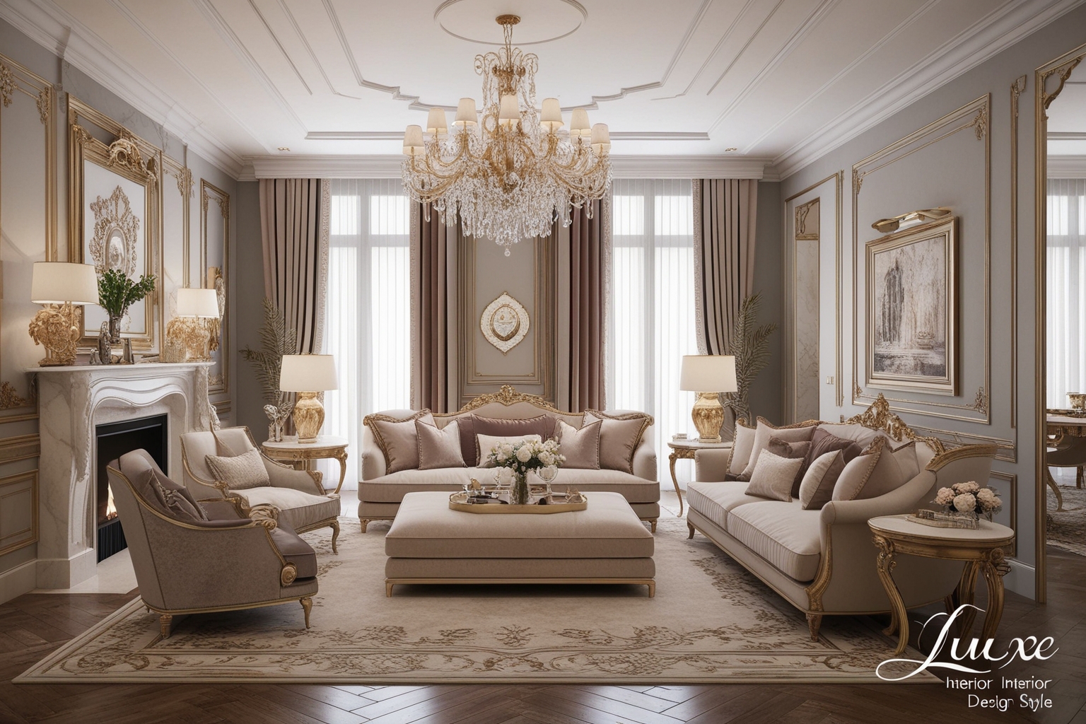 
Luxe Interior Design Style – Creative Home Decor Ideas & Inspiration | Paintit.ai
 - 1