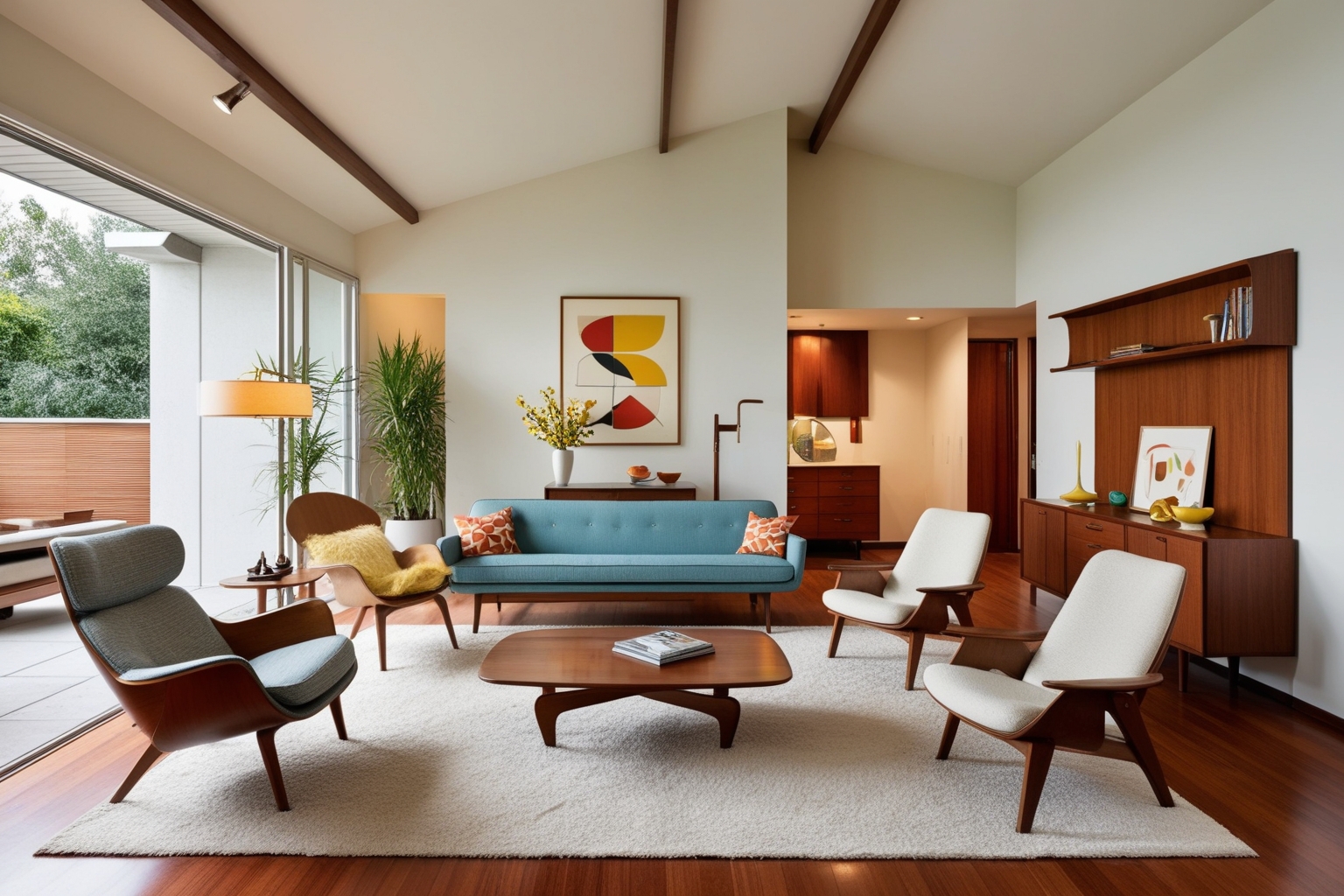 Mid Century Interior Design Style – Key Features, Trends, and Ideas for Your Space | Paintit.ai - 1