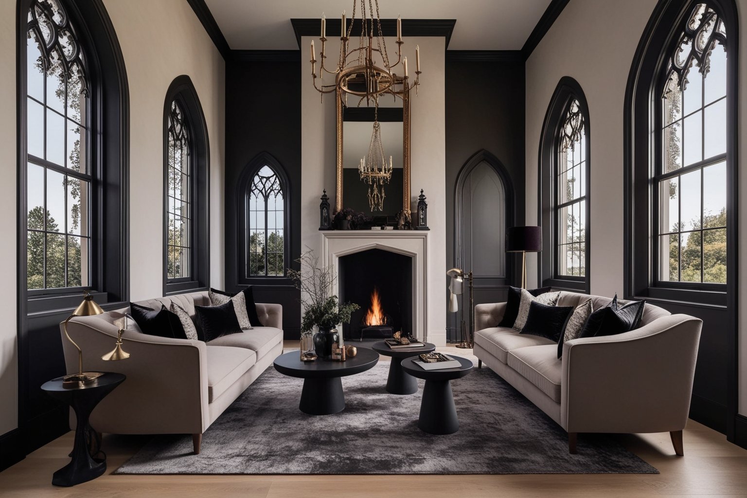 Modern Gothic Style Interior Design - Discover Inspiring Ideas | Paintit.ai - 1