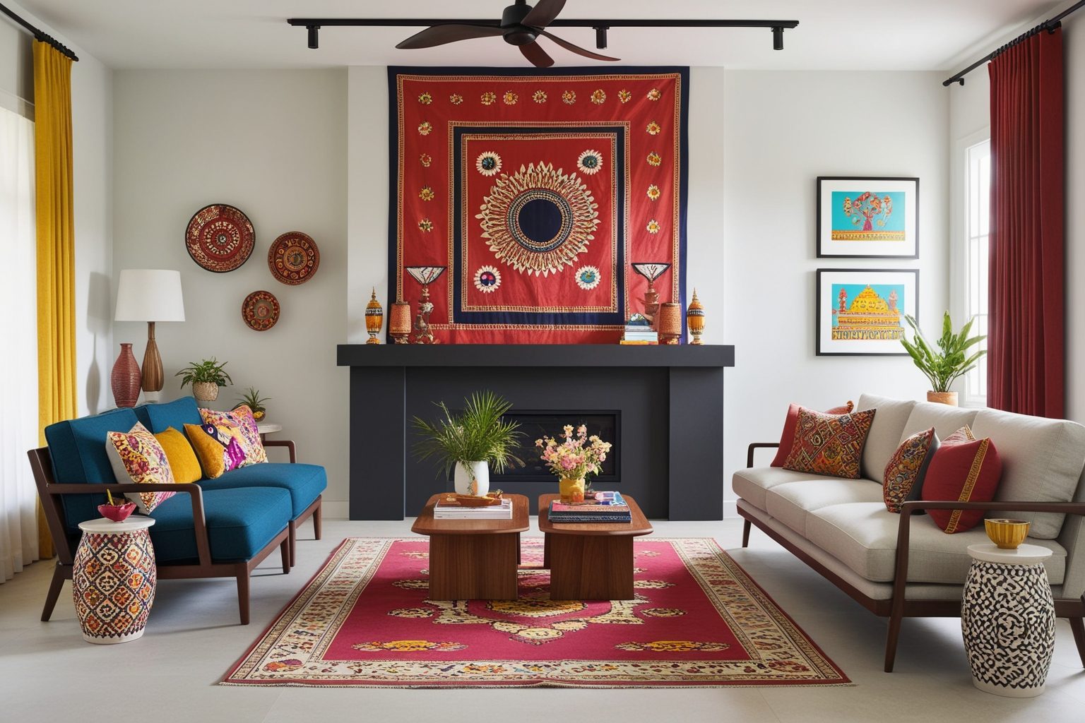 Modern Indian Style Interior Design - Explore Unique Ideas | Paintit.ai - 1