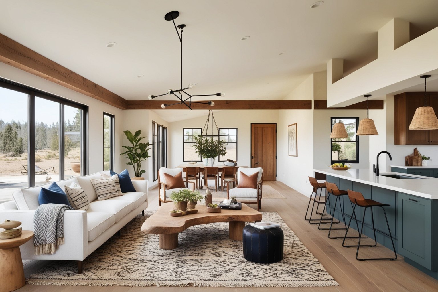 Modern Ranch-Style Interior Design - Explore Unique Ideas | Paintit.ai - 1