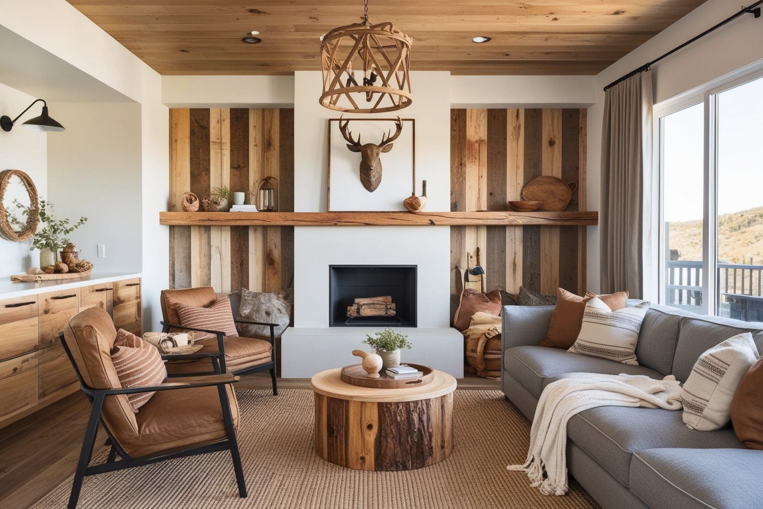 Modern Rustic Style Interior Design - Explore Inspiring Ideas | Paintit.ai - 1