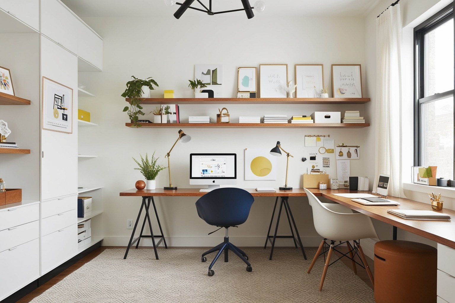 Modern Style Creative Small Office Interior Design - Get Inspired Online | Paintit.ai - 1