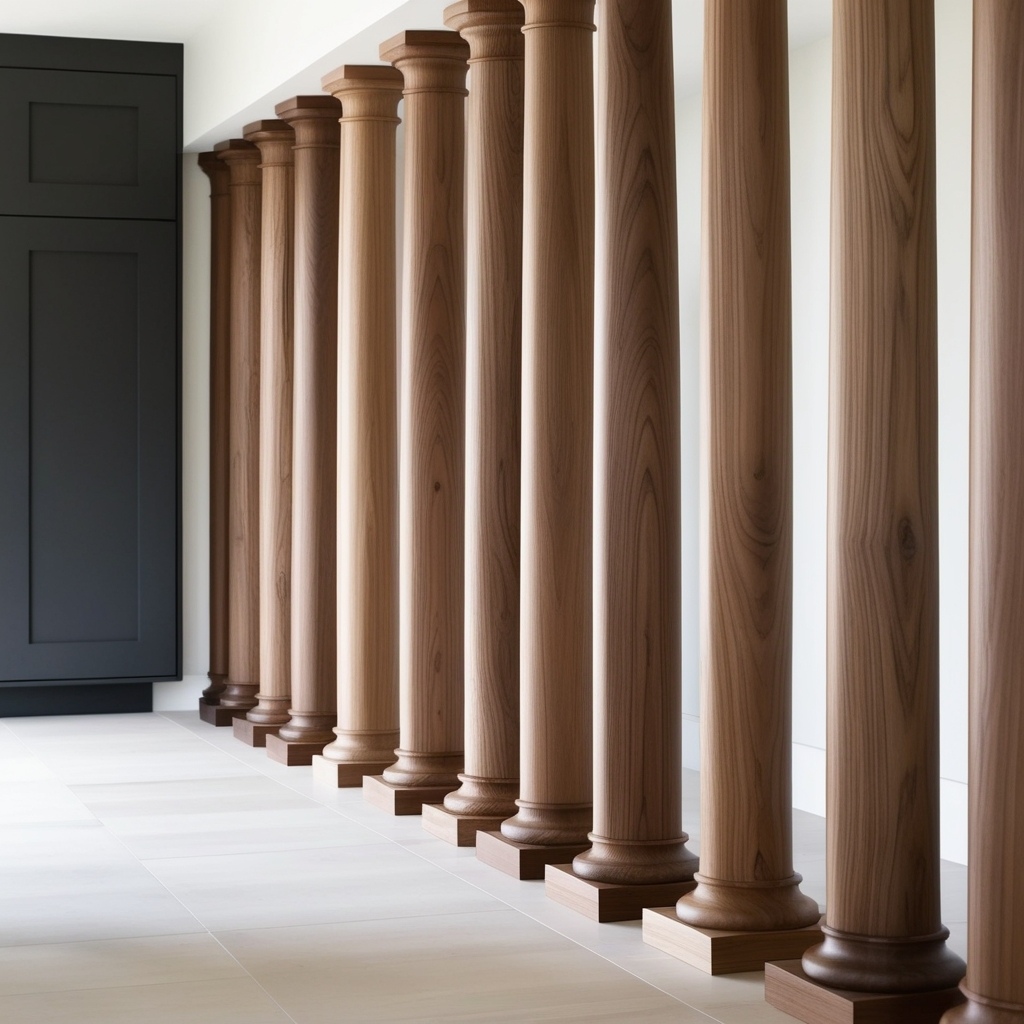 Modern Style Interior Wood Column Design - Explore Creative Ideas | Paintit.ai - 4