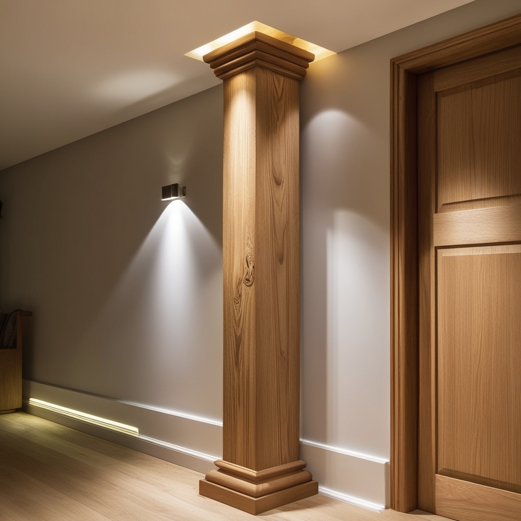 Modern Style Interior Wood Column Design - Explore Creative Ideas | Paintit.ai - 7