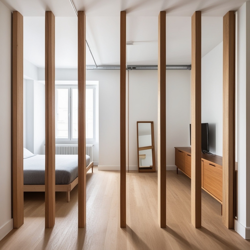 Modern Style Interior Wood Column Design - Explore Creative Ideas | Paintit.ai - 10