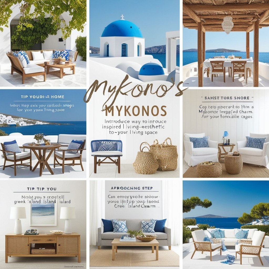 Mykonos Style Interior Design - Explore Inspired Ideas | Paintit.ai - 2