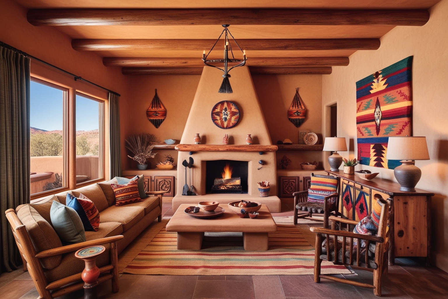 Title: New Mexico Style Interior Design – Creative Home Décor Ideas & Suggestions | Paintit.ai - 1