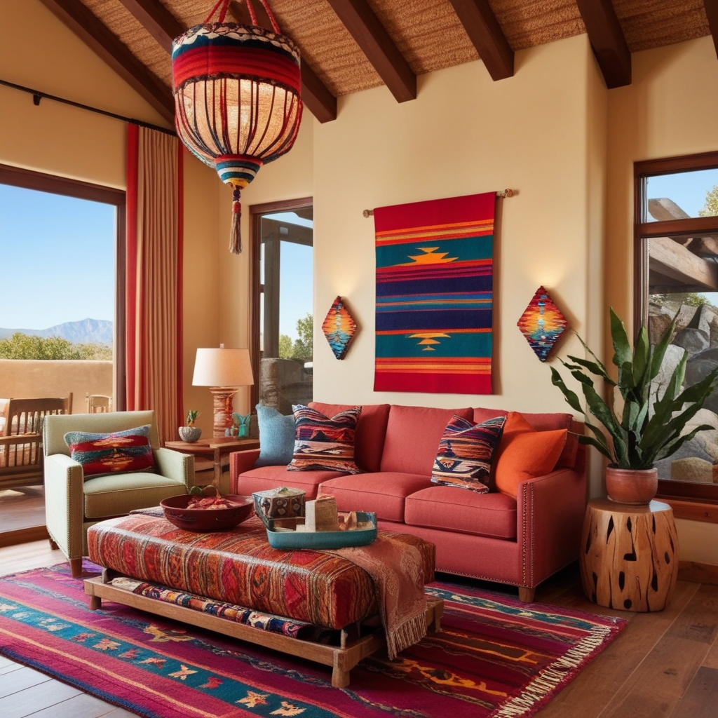 Title: New Mexico Style Interior Design – Creative Home Décor Ideas & Suggestions | Paintit.ai - 2