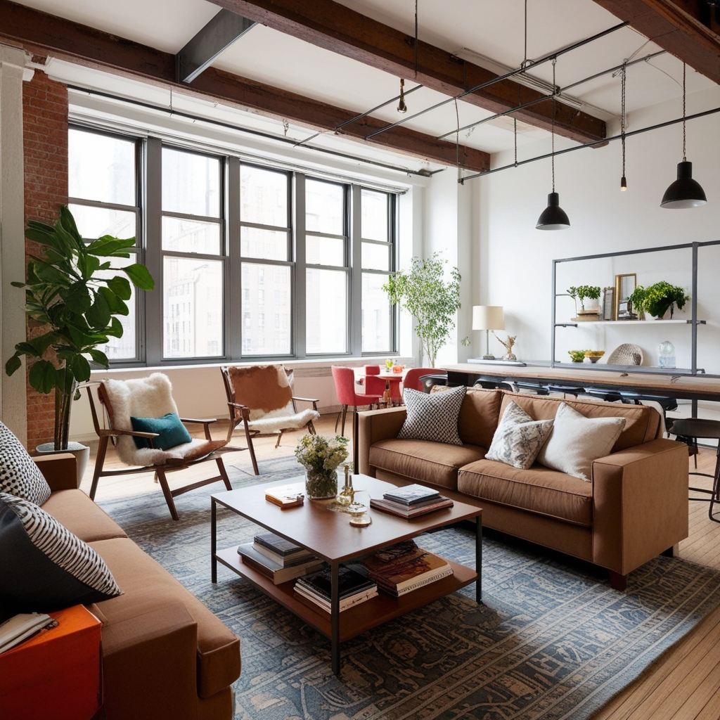 New York Loft Style Interior Design – Creative Ideas & Advice | Paintit.ai - 4