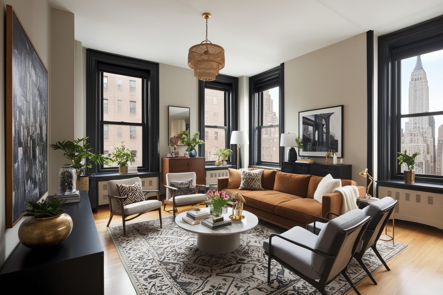 New York Style Apartment Interior Design - Explore Creative Ideas | Paintit.ai - 1