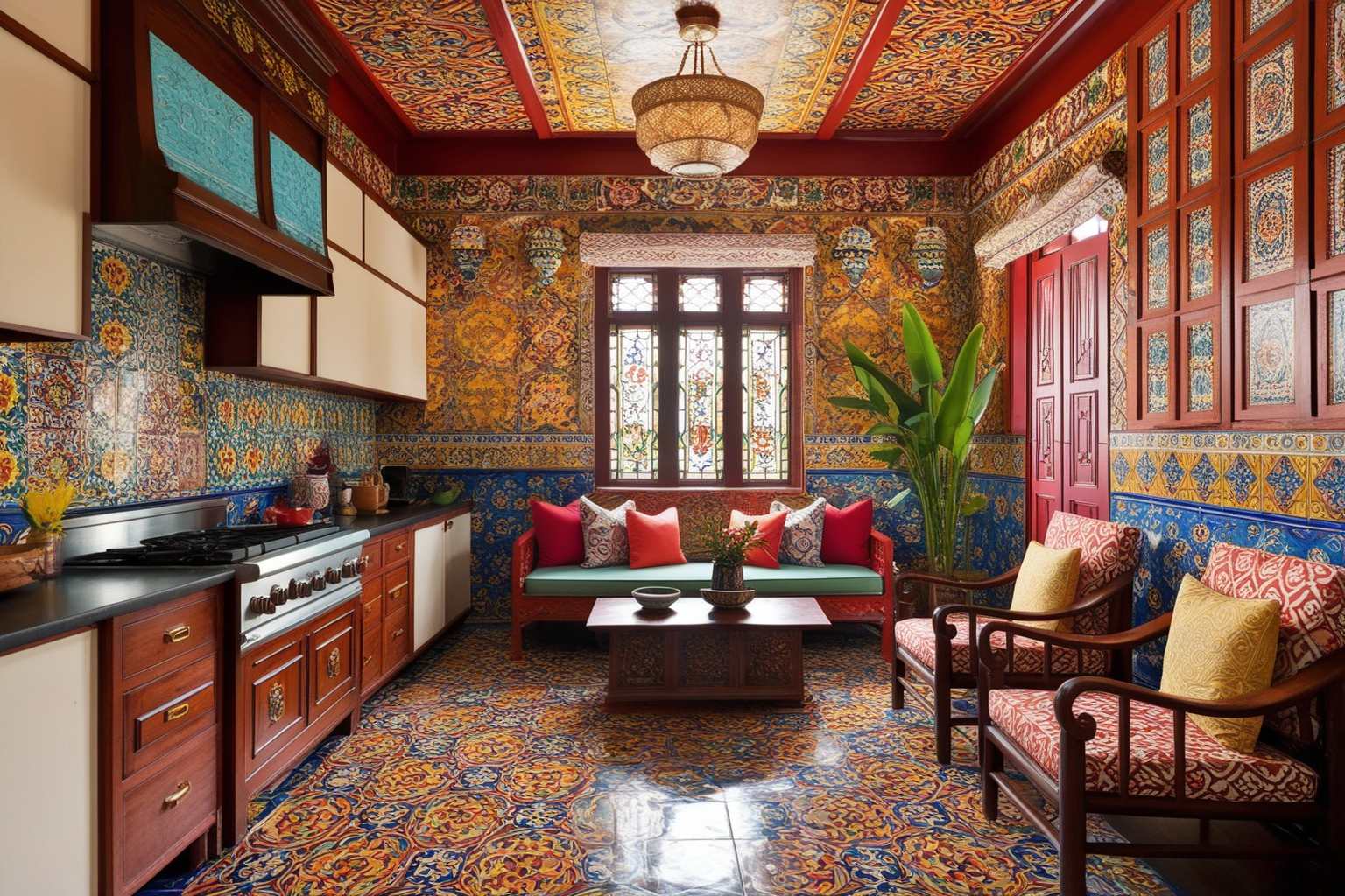 Peranakan Style Interior Design - Discover Unique Inspiration | Paintit.ai - 1