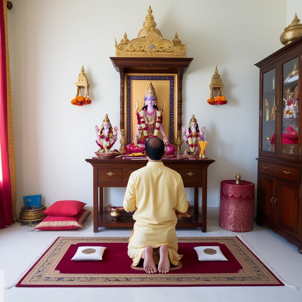 Pooja Room Interior Design Indian Style - Explore Your Sacred Space | Paintit.ai - 12