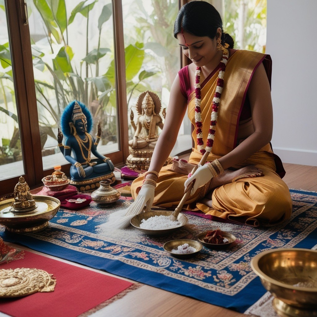 Pooja Room Interior Design Indian Style - Explore Your Sacred Space | Paintit.ai - 13
