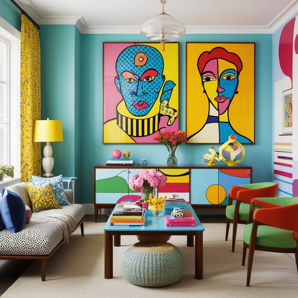 Pop Art Style Interior Design - Explore Creative Decor Ideas | Paintit.ai - 16