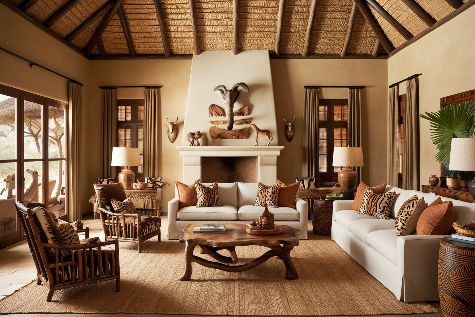 
Safari Style Interior Design – Creative Home Decor Inspiration & Ideas | Paintit.ai
 - 1