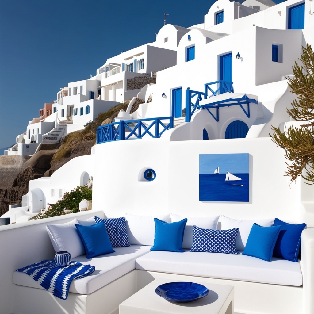 Santorini Style Interior Design - Get Inspired by Fresh Ideas | Paintit.ai - 3