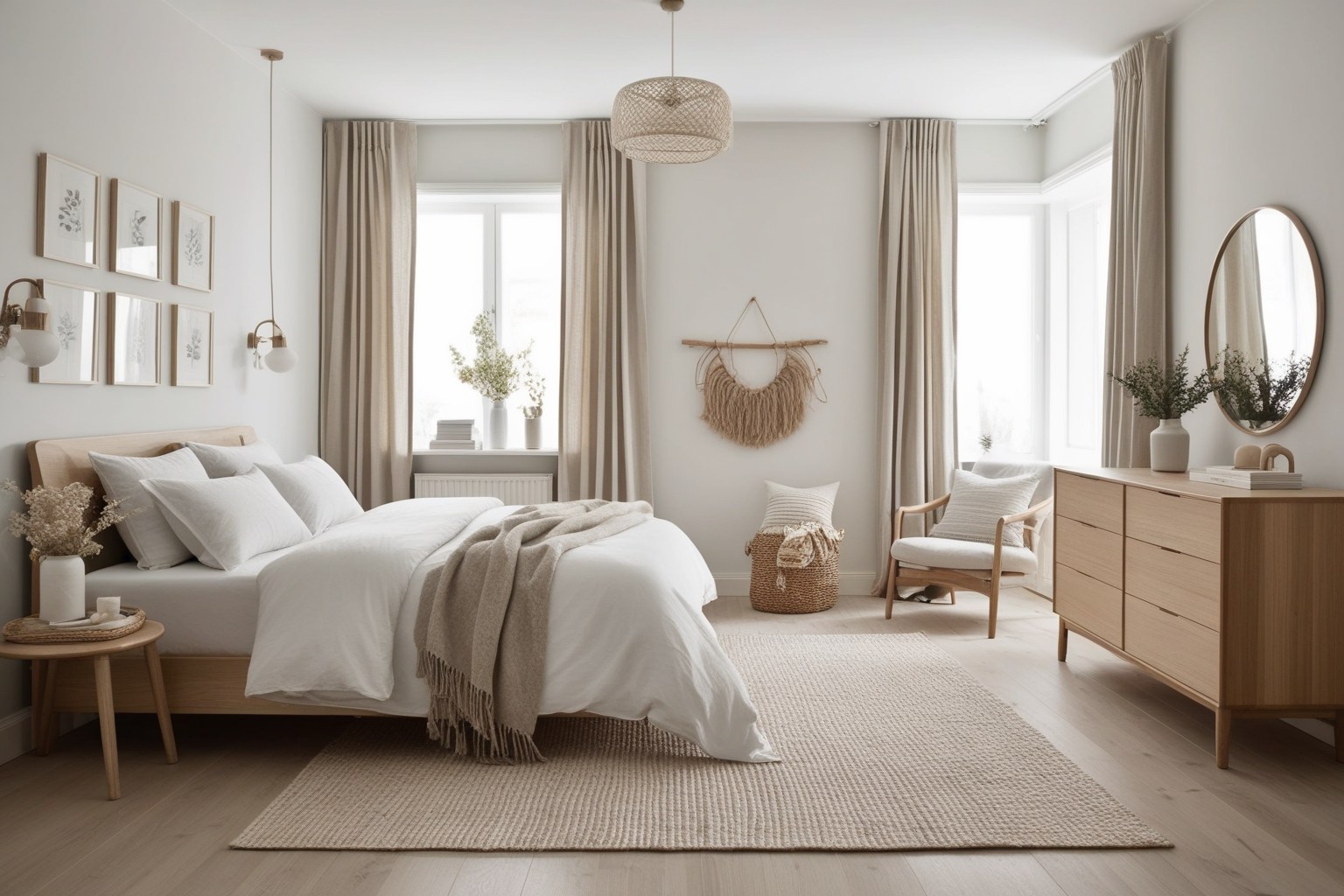 Scandinavian Style Interior Design Bedroom - Start Your Makeover | Paintit.ai - 1