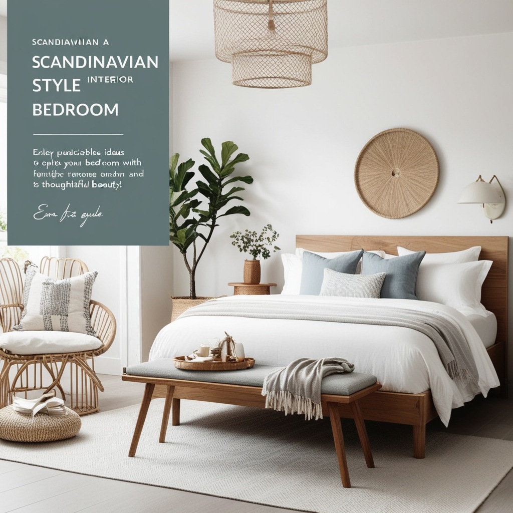 Scandinavian Style Interior Design Bedroom - Start Your Makeover | Paintit.ai - 2