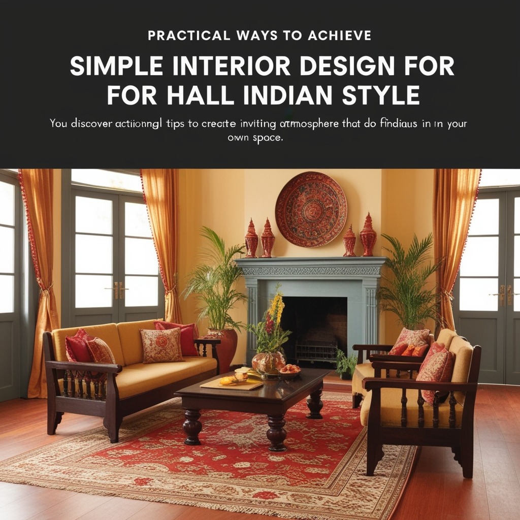 Simple Interior Design for Hall Indian Style - Discover Inspiring Options | Paintit.ai - 2