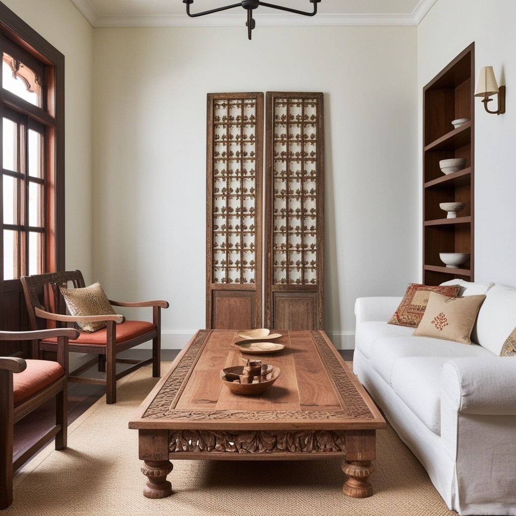 Simple Interior Design for Hall Indian Style - Discover Inspiring Options | Paintit.ai - 6