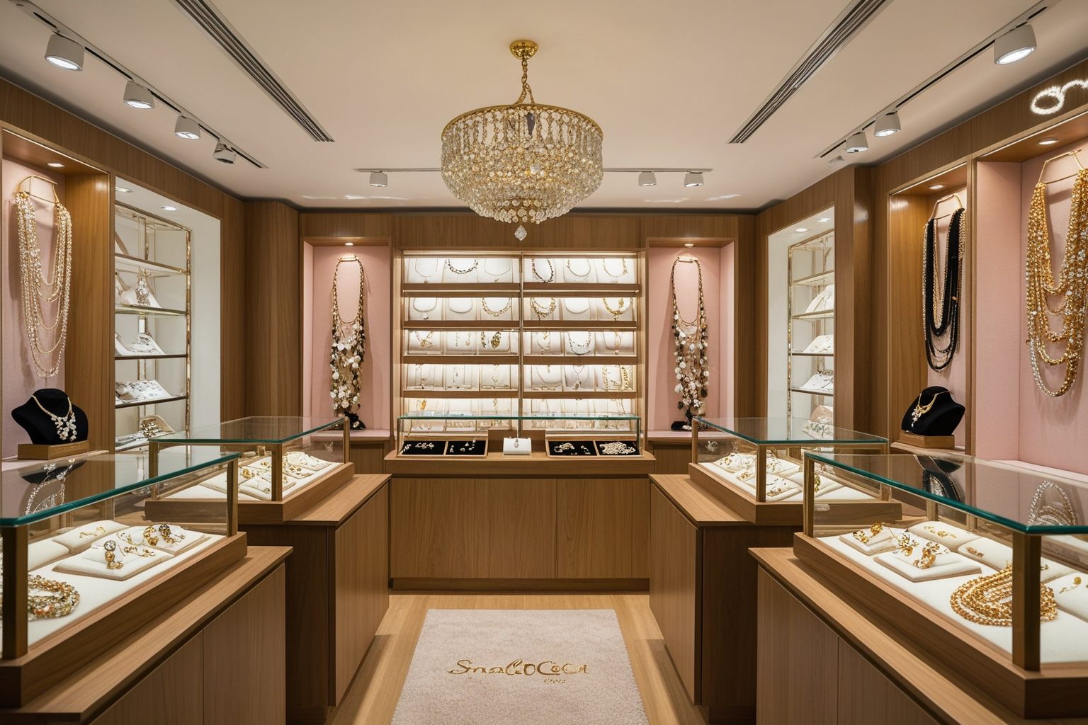 Small Jewellery Shop Interior Design in Indian Style - Explore Fresh Ideas | Paintit.ai - 1