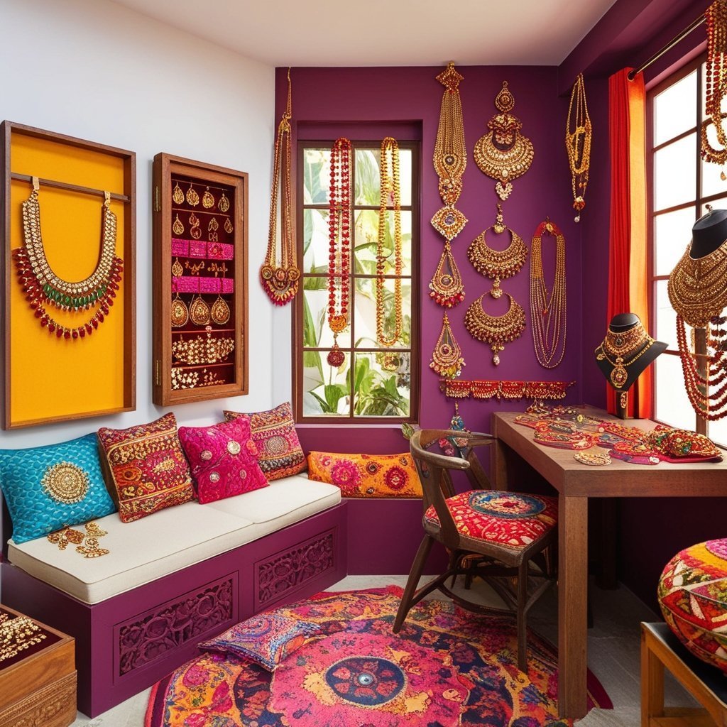 Small Jewellery Shop Interior Design in Indian Style - Explore Fresh Ideas | Paintit.ai - 2