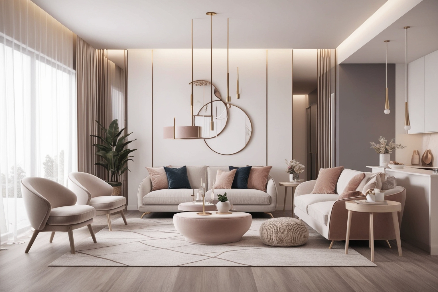 
Soft Contemporary Interior Design Style – Creative Home Décor Ideas & Suggestions | Paintit.ai
 - 1