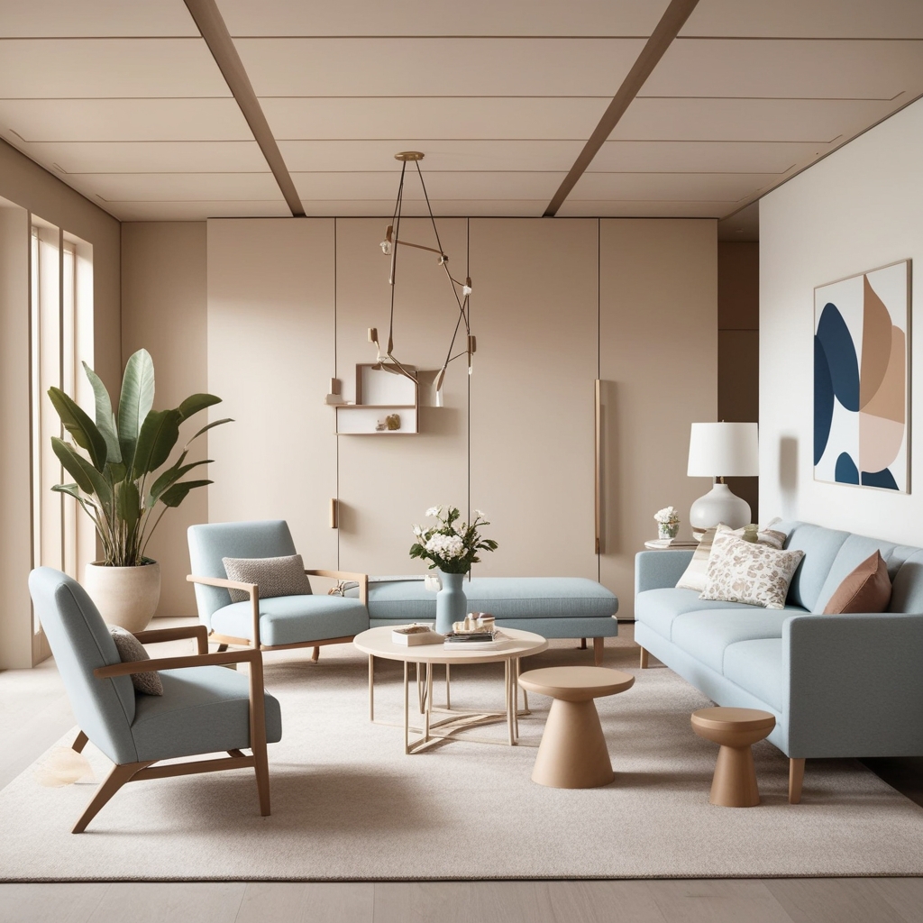 
Soft Contemporary Interior Design Style – Creative Home Décor Ideas & Suggestions | Paintit.ai
 - 3