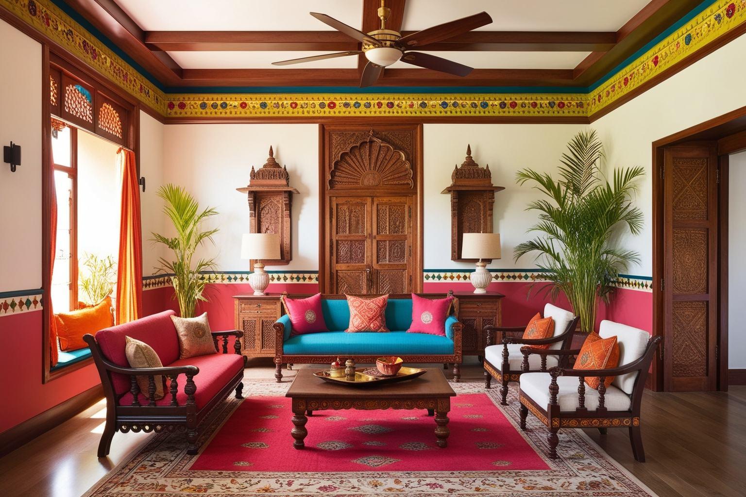 South Indian Style Interior Design - Explore Unique Space Ideas | Paintit.ai - 1