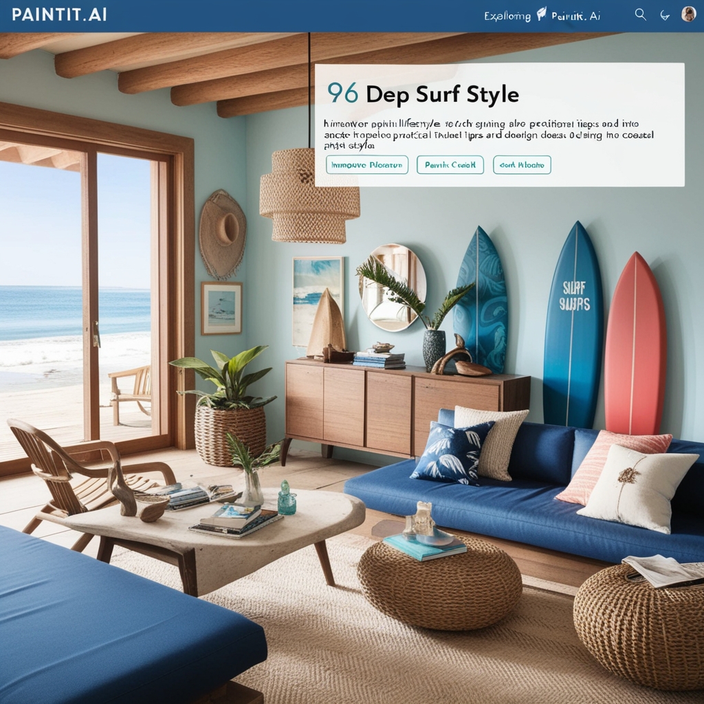 
Surf Style Interior Design – Creative Home Decor Ideas & Inspiration | Paintit.ai
 - 6