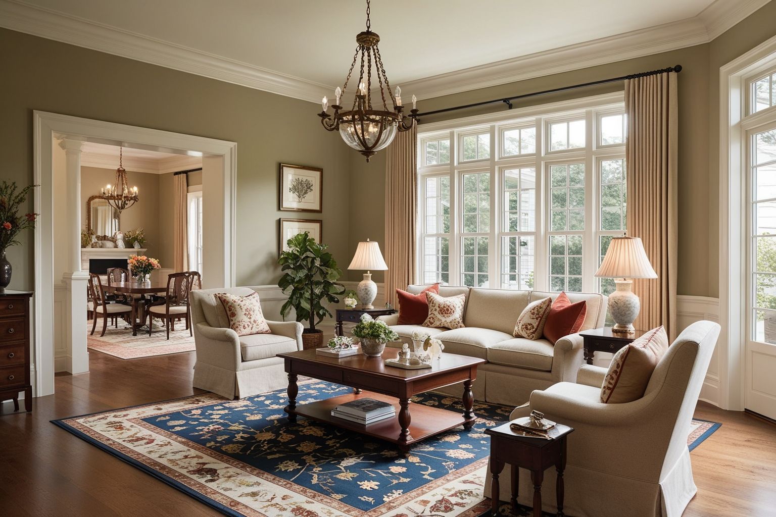 Traditional Style Home Interior Design Pictures - Browse Elegant Ideas | Paintit.ai - 1