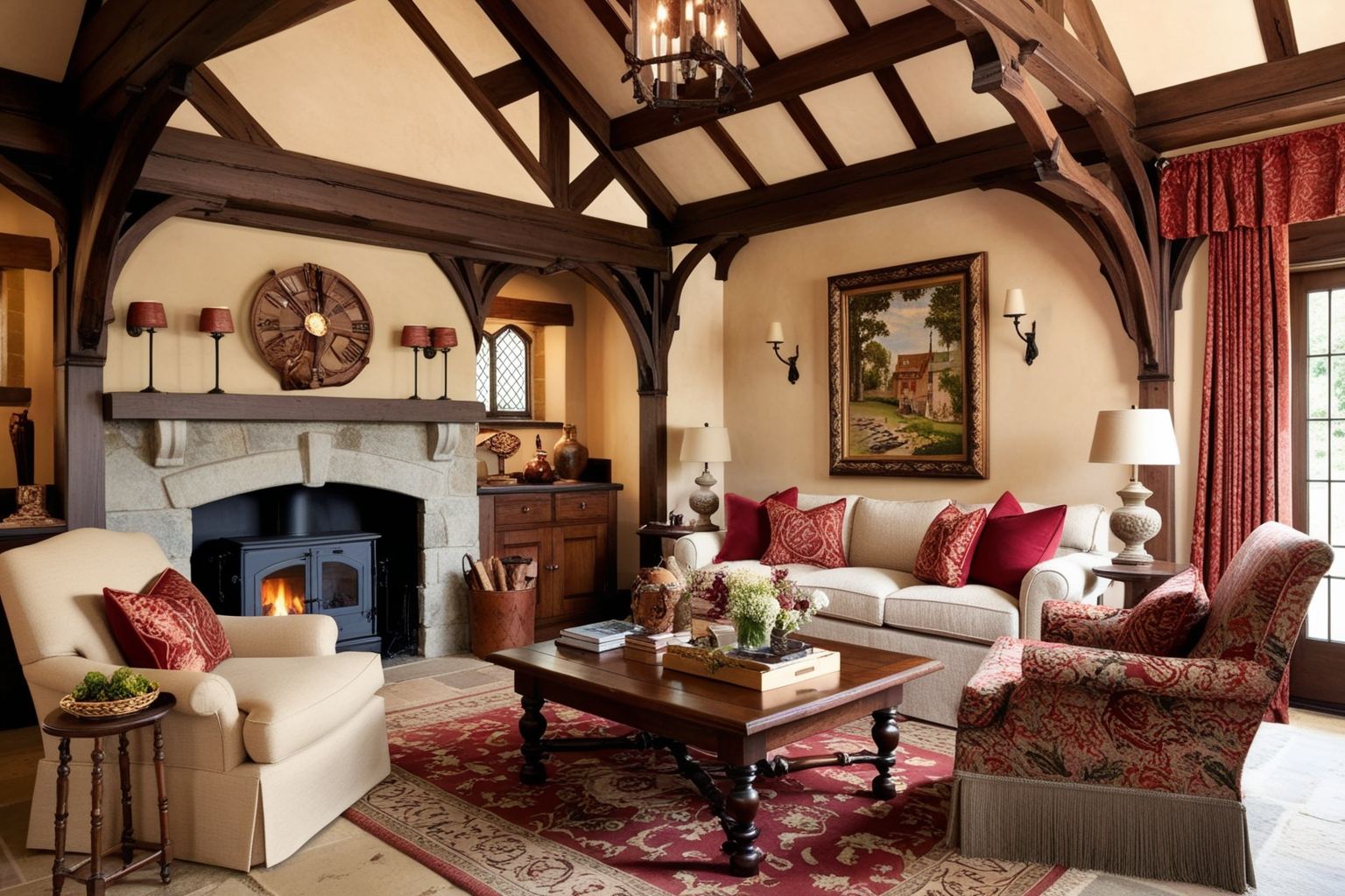 Tudor Style Interior Design - Explore Inspiring Looks | Paintit.ai - 1
