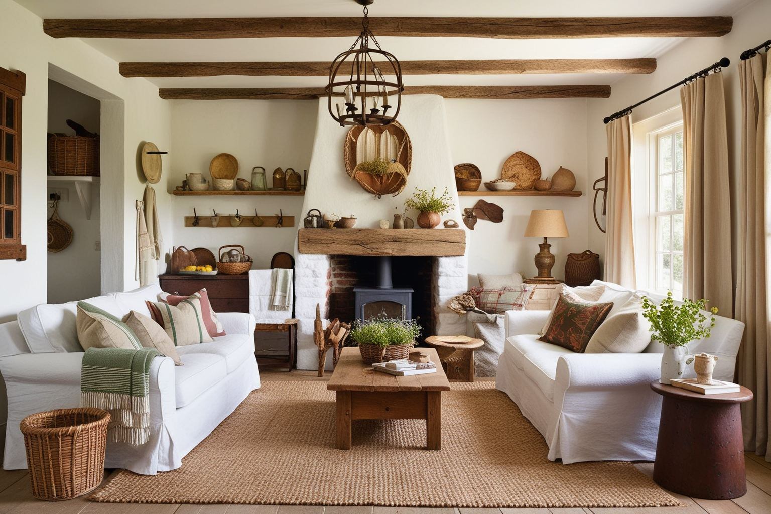 Village Style House Interior Design - Discover Curated Ideas | Paintit.ai - 1