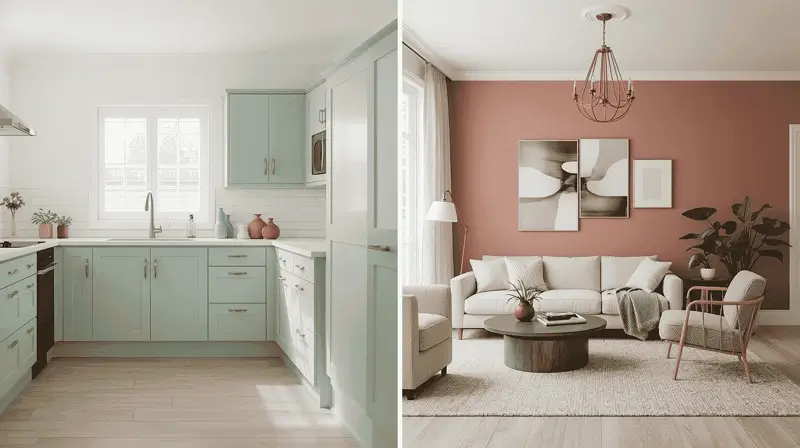 Diseño de pintura para salas, cocinas y más