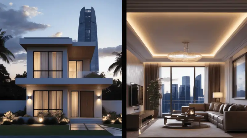 Renderizado interior y exterior con IA