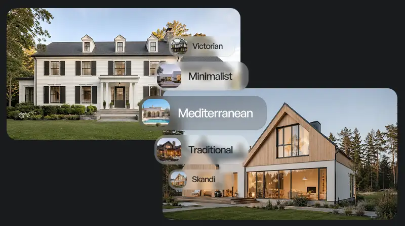 Más de 100 estilos arquitectónicos en un clic